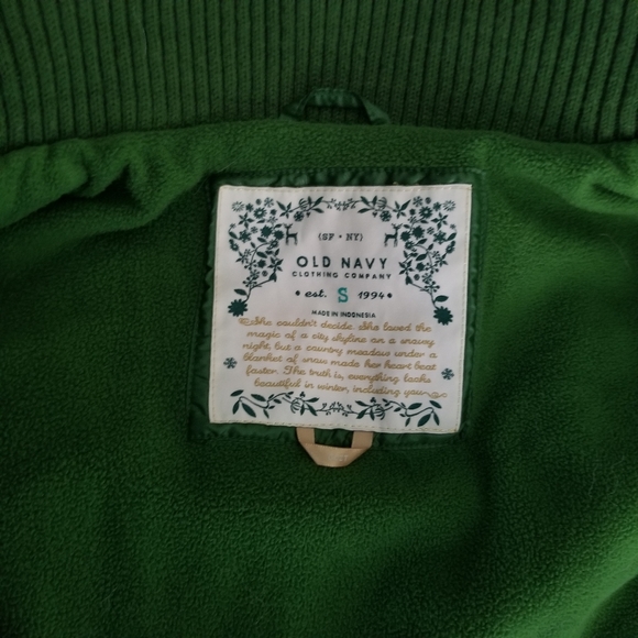 Old Navy Green Puffer Vest Sz S - Picture 4 of 5